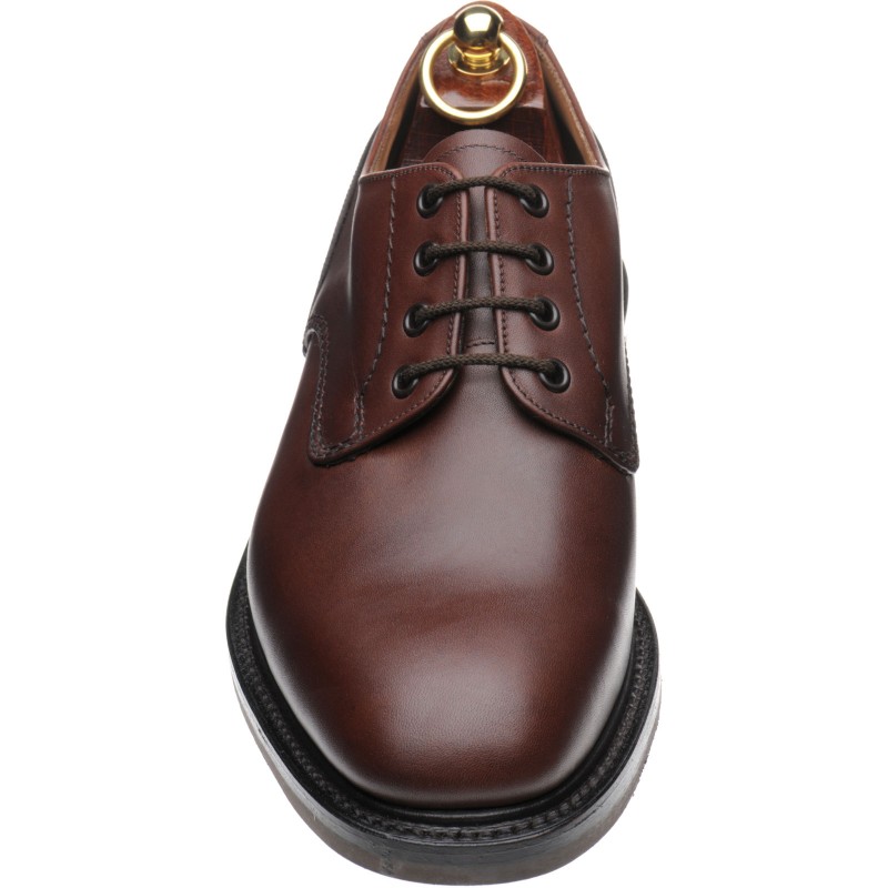 loake brown leather derby shoes