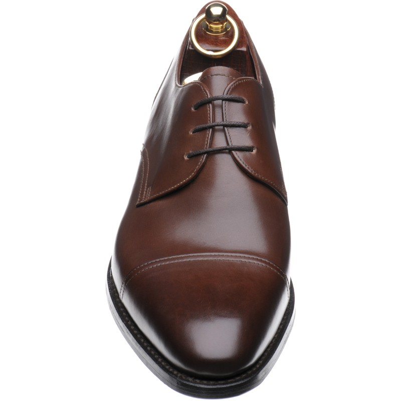 loake brown leather derby shoes