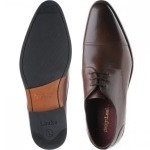 loake brown leather derby shoes