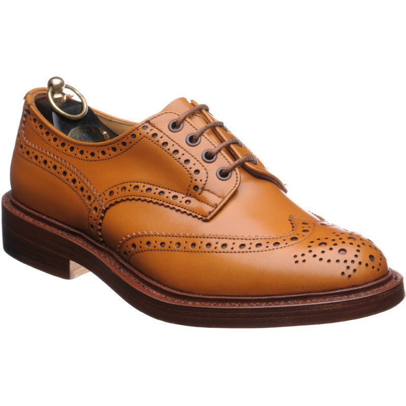 Trickers Bourton mens brogues in acorn calf – Herring Shoes