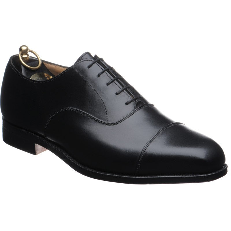 Trickers Regent mens Oxfords in black calf – Herring Shoes