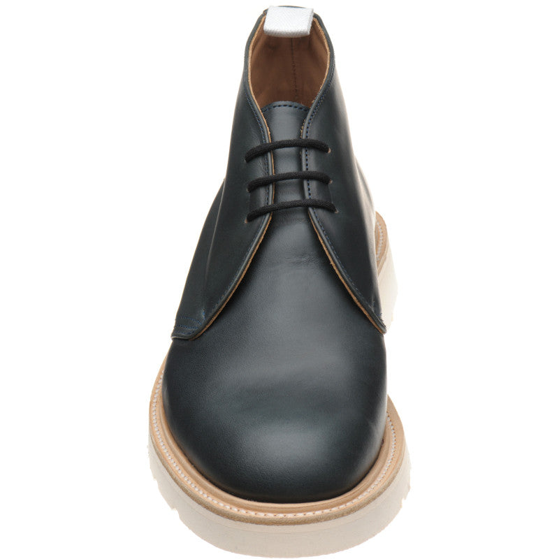 Product image for Herring Mike Horween mens rubber-soled Chukka boots in navy chromexcel