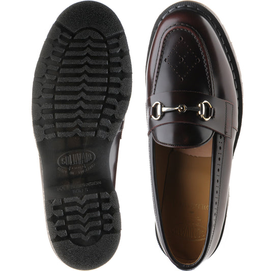 Product image for Wildsmith Model Penny mens rubber-soled loafers in burgundy rub off
