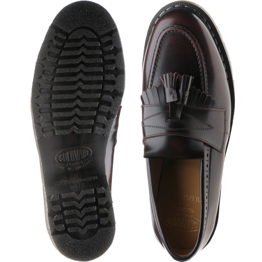 Product image for Wildsmith Model Tassel mens rubber-soled tasselled loafers in burgundy rub off