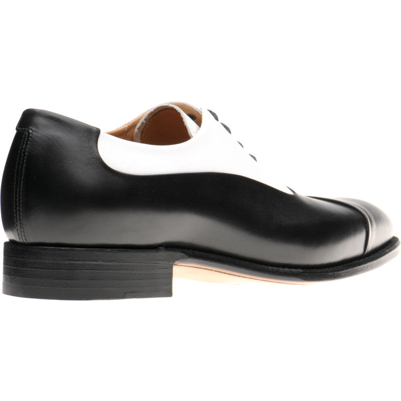 Herring Gusbourne mens two-tone Oxfords in black and white calf
