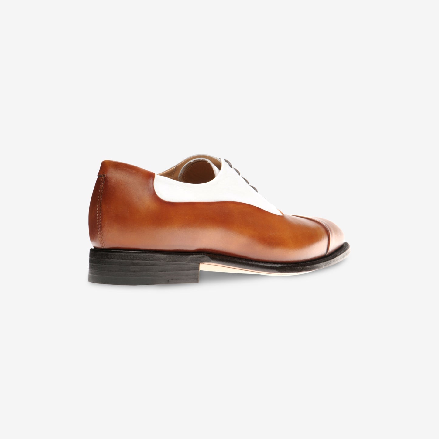 Herring Gusbourne mens two-tone Oxfords in brown and white calf