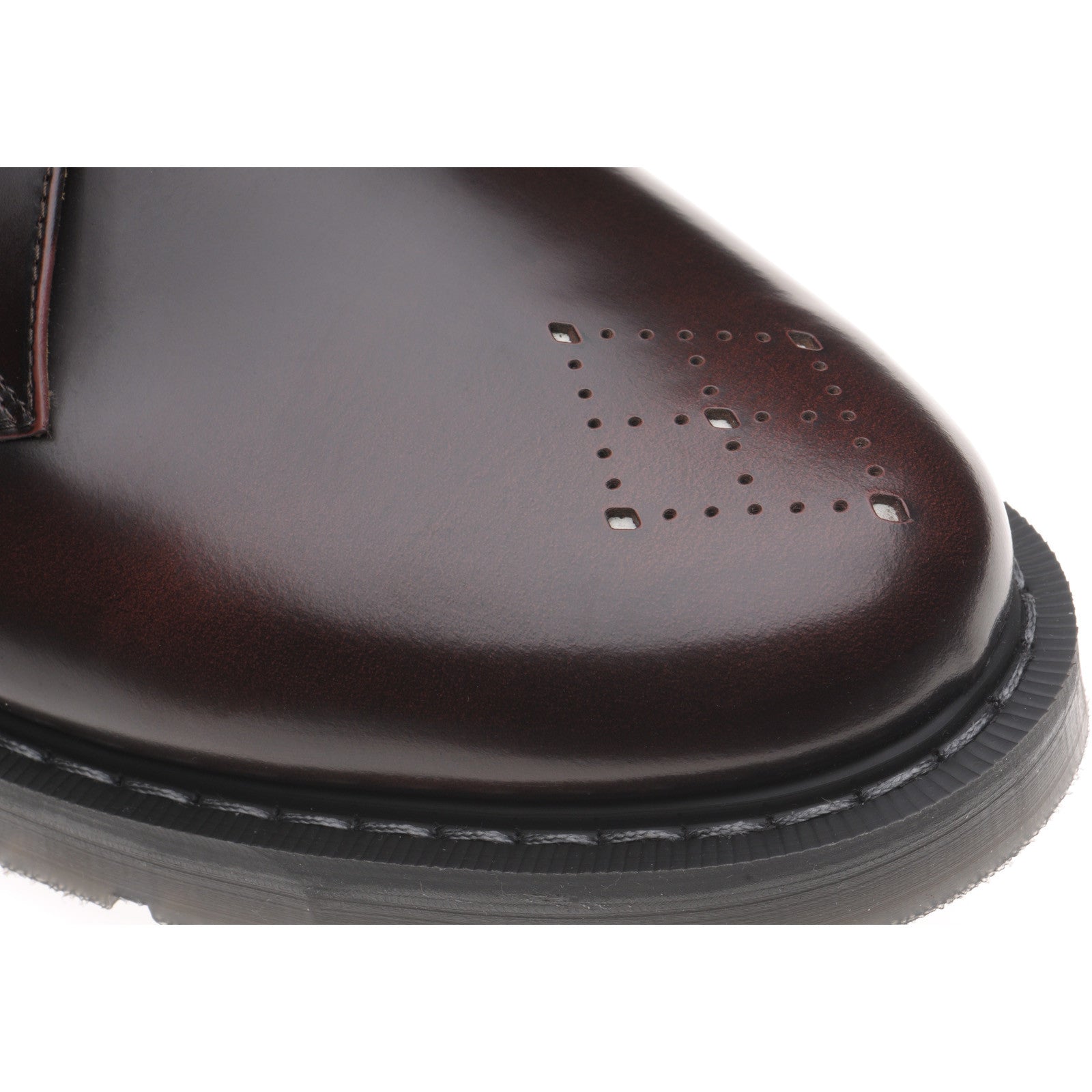 Product image for Wildsmith Model Monk mens rubber-soled monk shoes in burgundy rub off