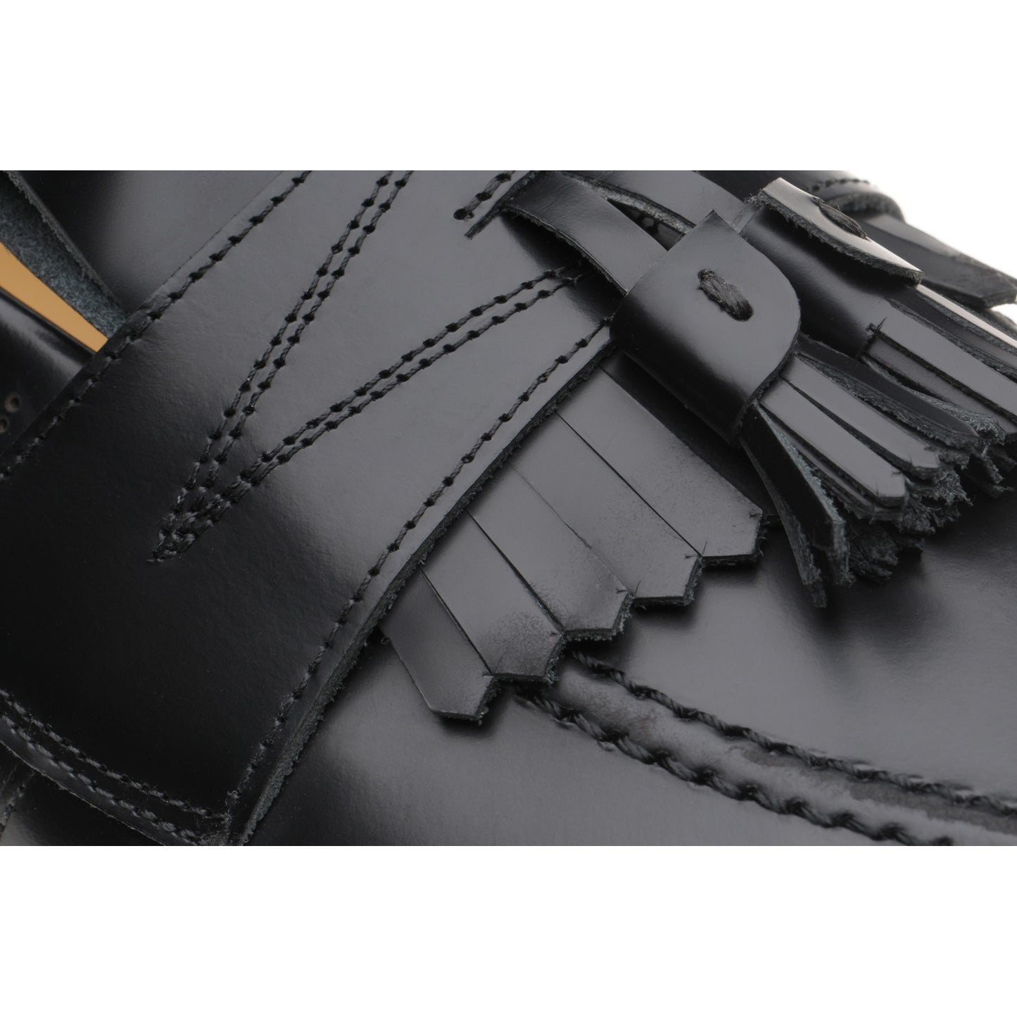 Product image for Wildsmith Model Tassel mens rubber-soled tasselled loafers in black polished