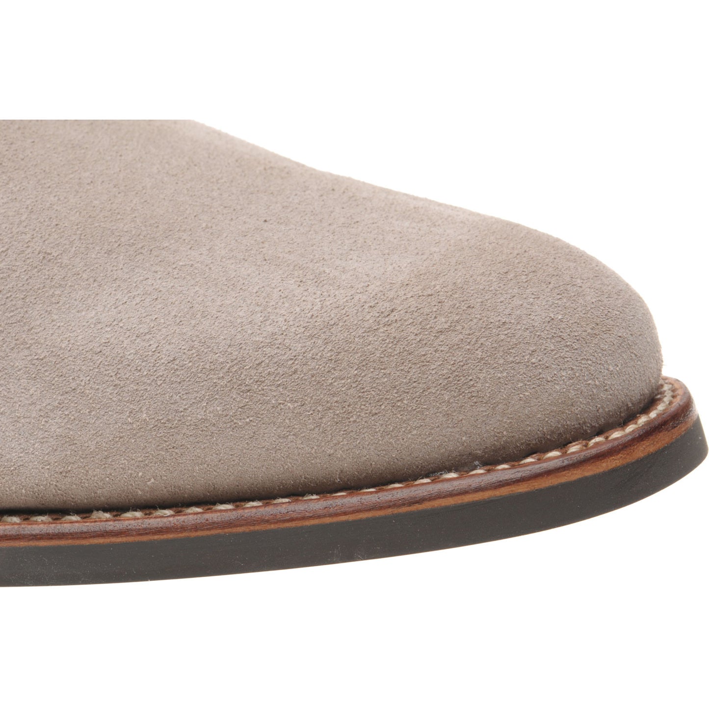 Product image for Herring Sittaford Rubber mens rubber-soled Chelsea boots in stone suede