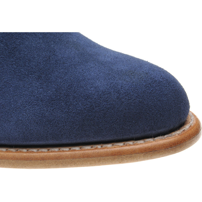 Product image for Barker Alexandra ladies boots in navy suede and cedar strap