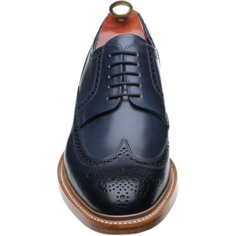 Product image for Barker Bailey II in navy hand painted calf