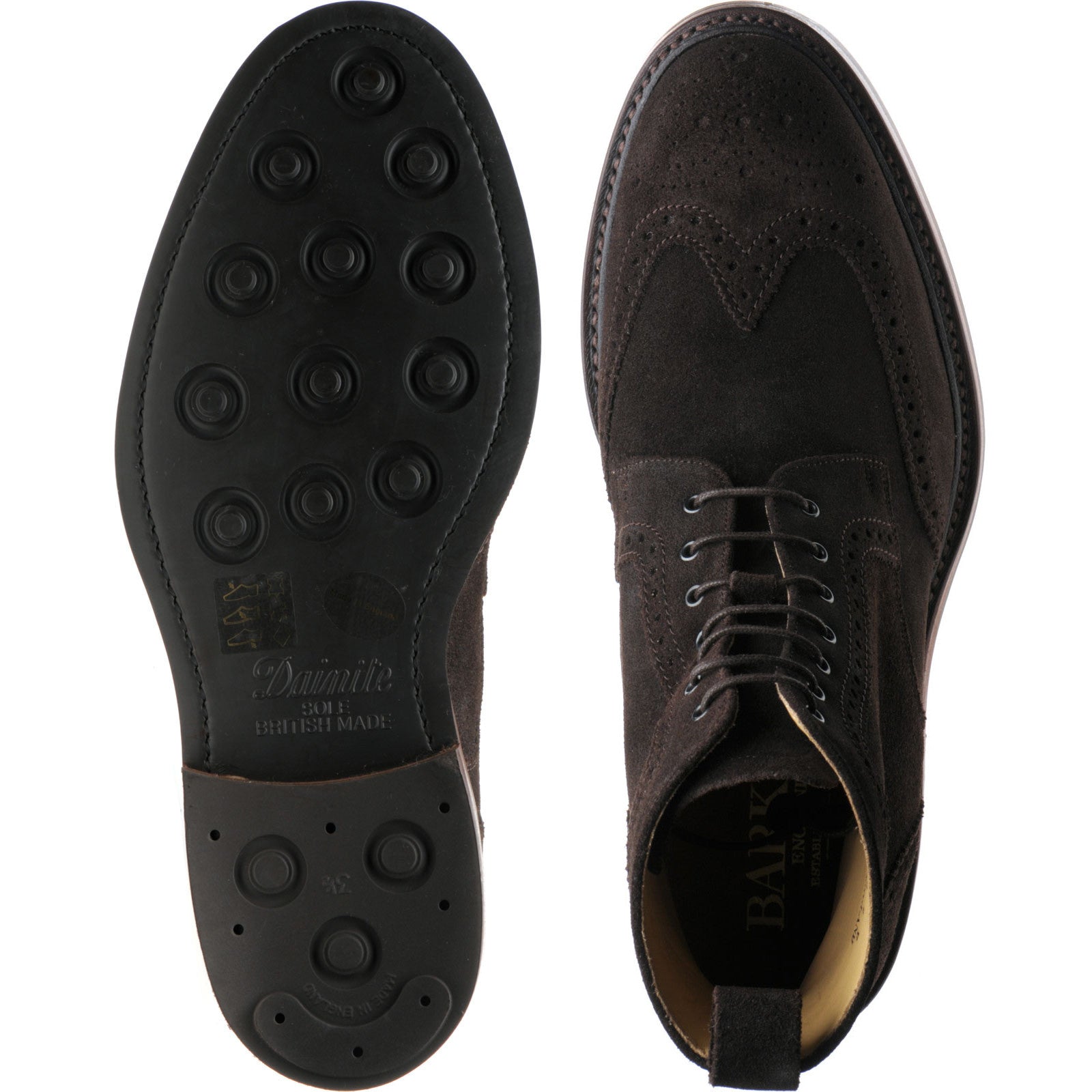 Product image for Barker Calder in choc burnished suede