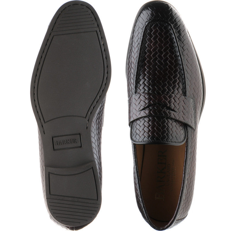 Product image for Barker Capri in brown weave calf