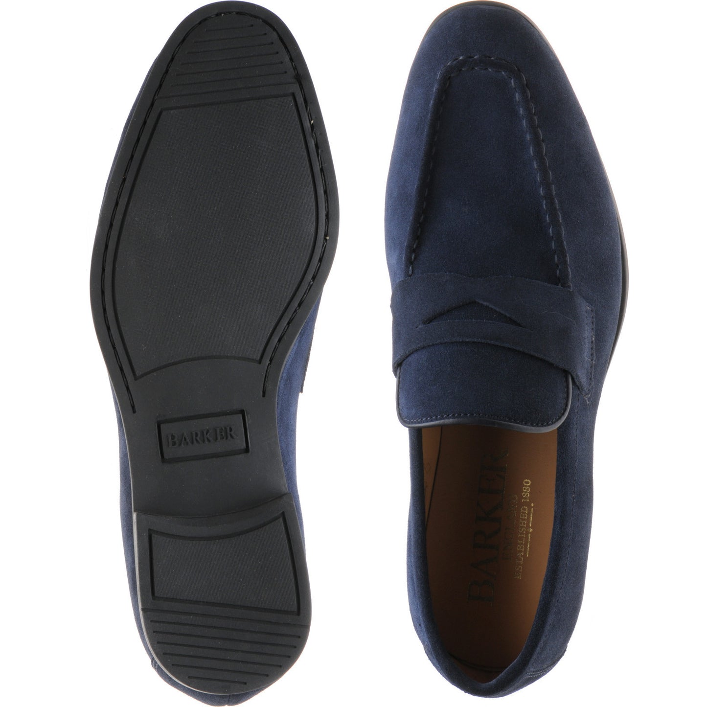 Product image for Barker Capri in navy suede