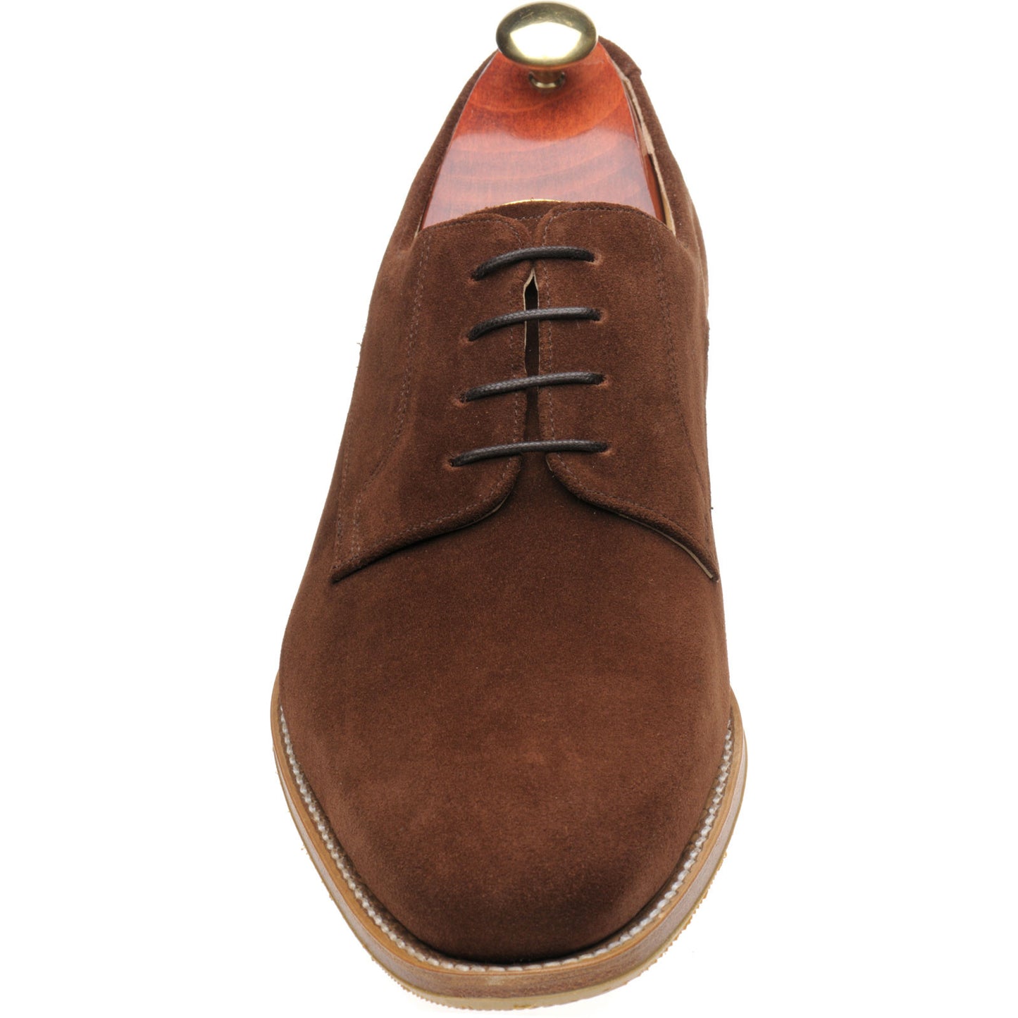 Product image for Barker Ellon mens hybrid-soled Derby shoes in polo suede