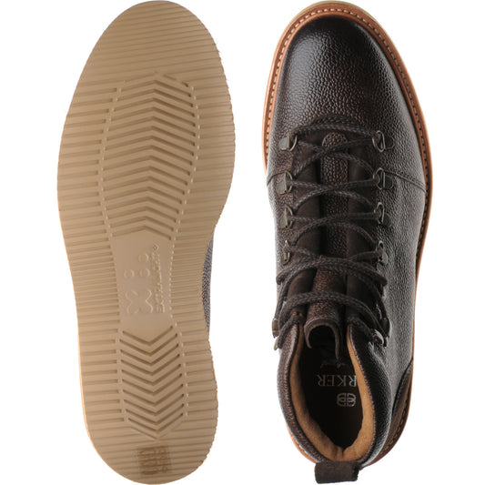Product image for Barker Frank mens rubber-soled boots in choc grain and burish suede