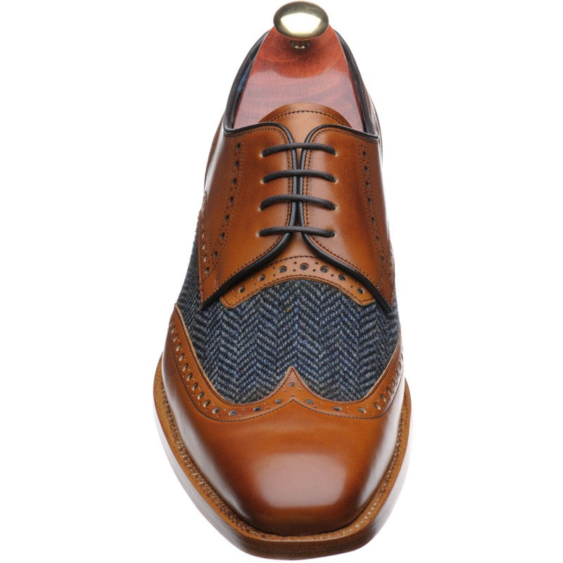 Product image for Barker Jackson in cedar calf and blue tweed