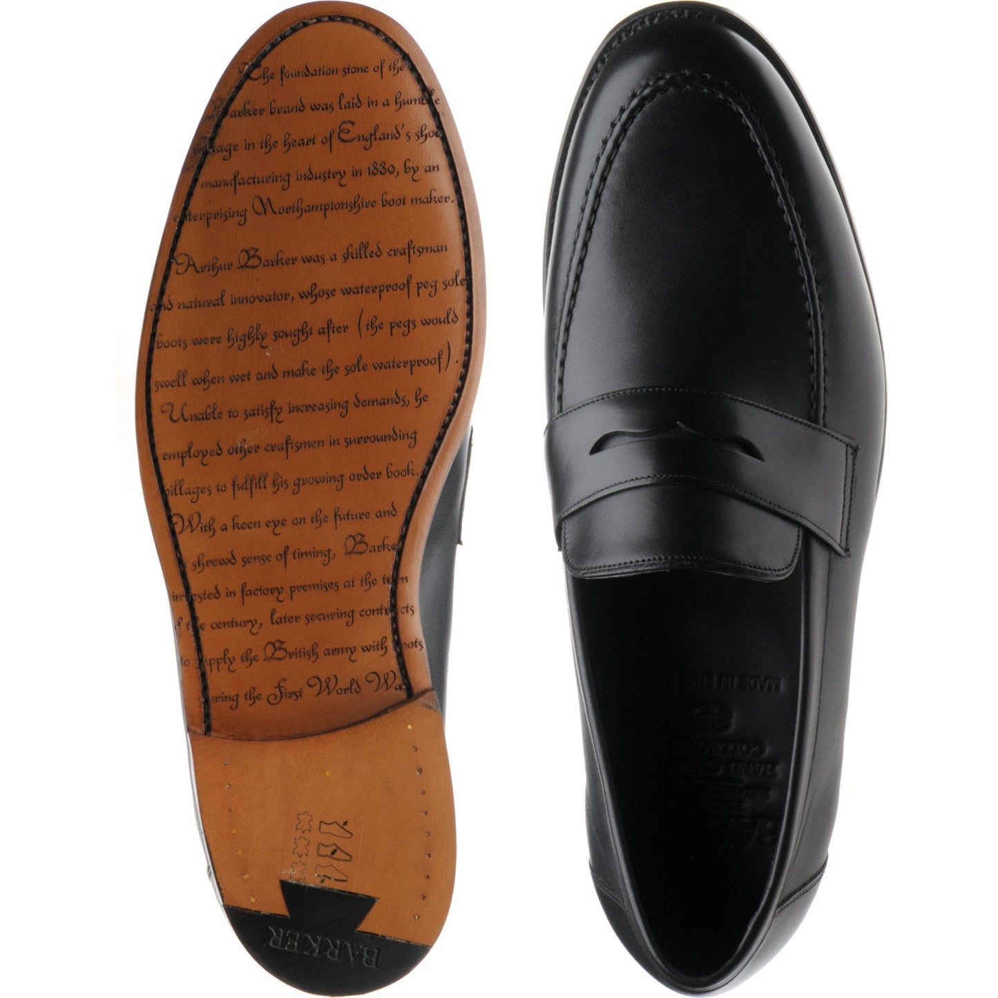 Product image for Barker Jevington in black calf