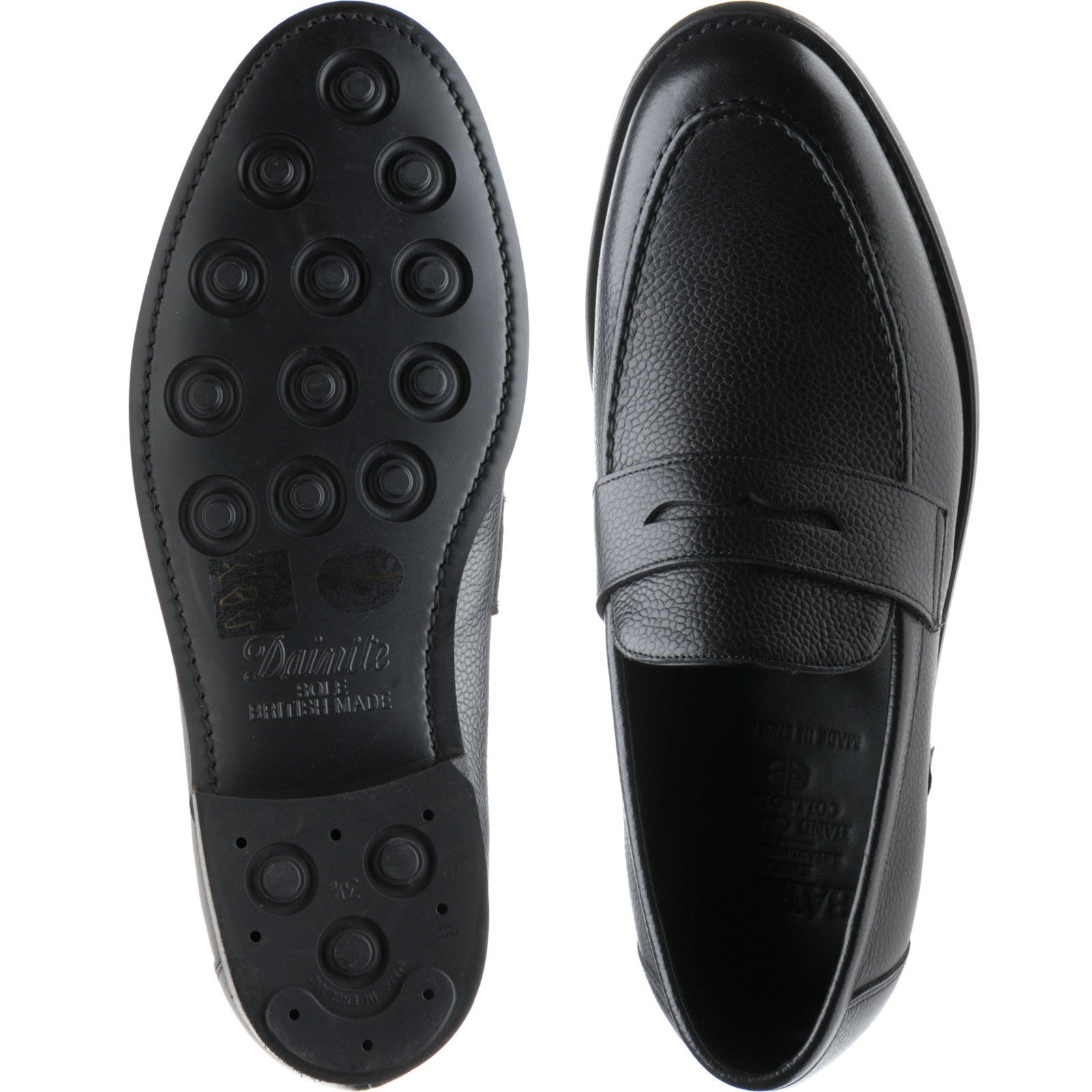 Product image for Barker Jevington (Rubber) in black grain calf