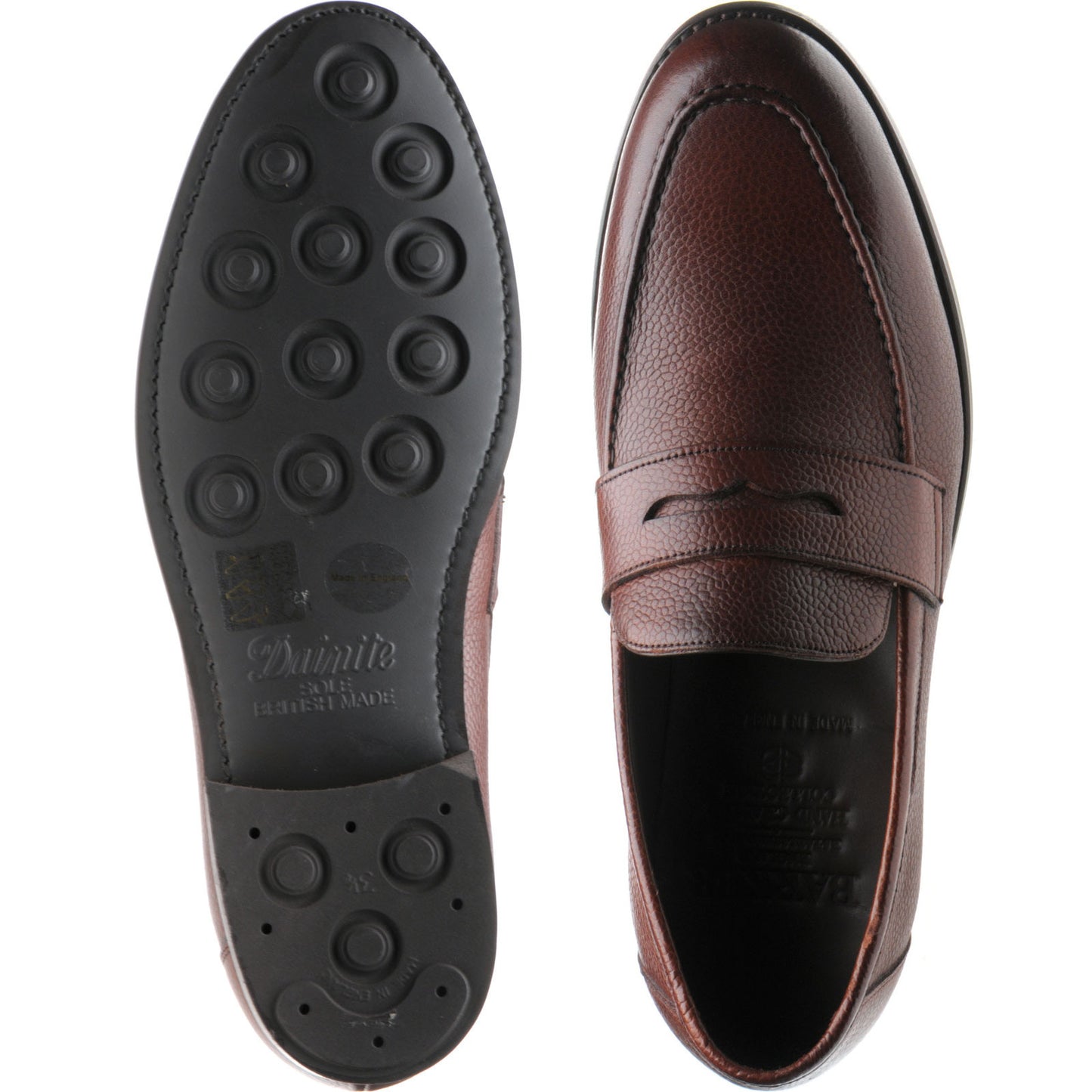 Product image for Barker Jevington (Rubber) in cherry grain calf