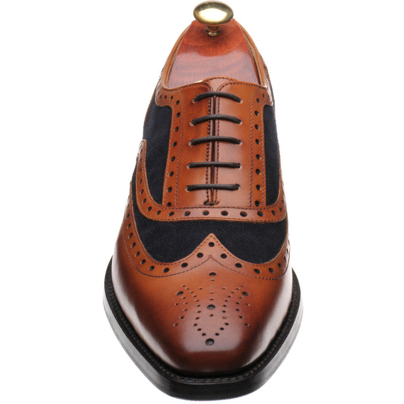 Product image for Barker Keiran in cedar calf and navy suede