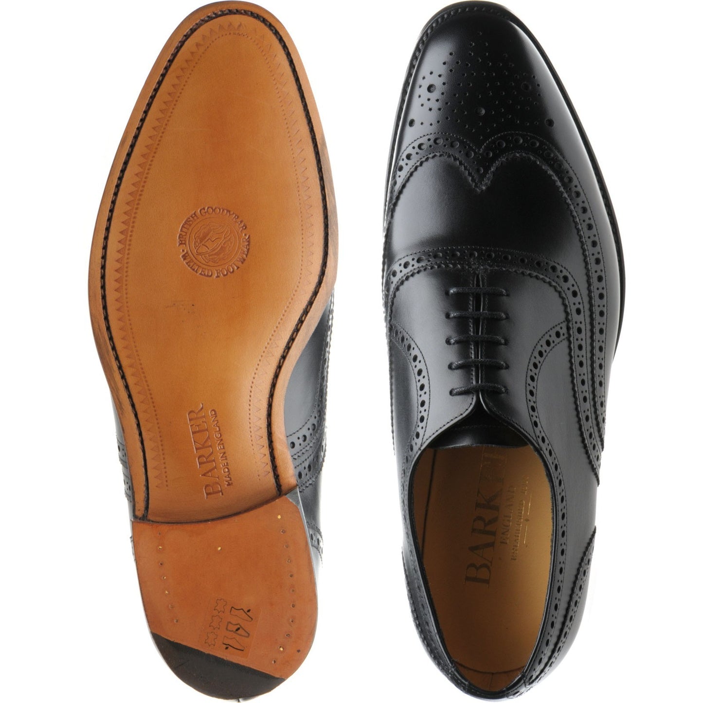 Product image for Barker Malton in black calf