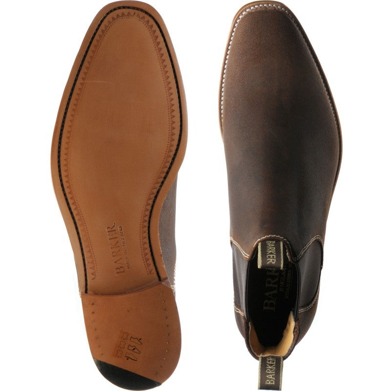 Product image for Barker Mansfield in brown waxy suede
