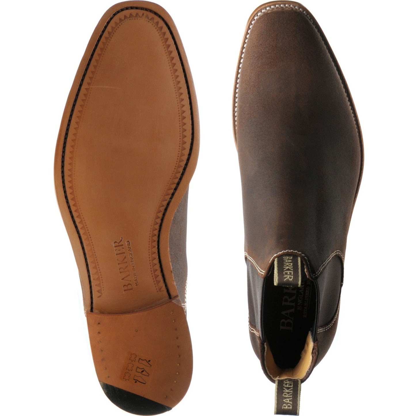 Product image for Barker Mansfield in brown waxy suede