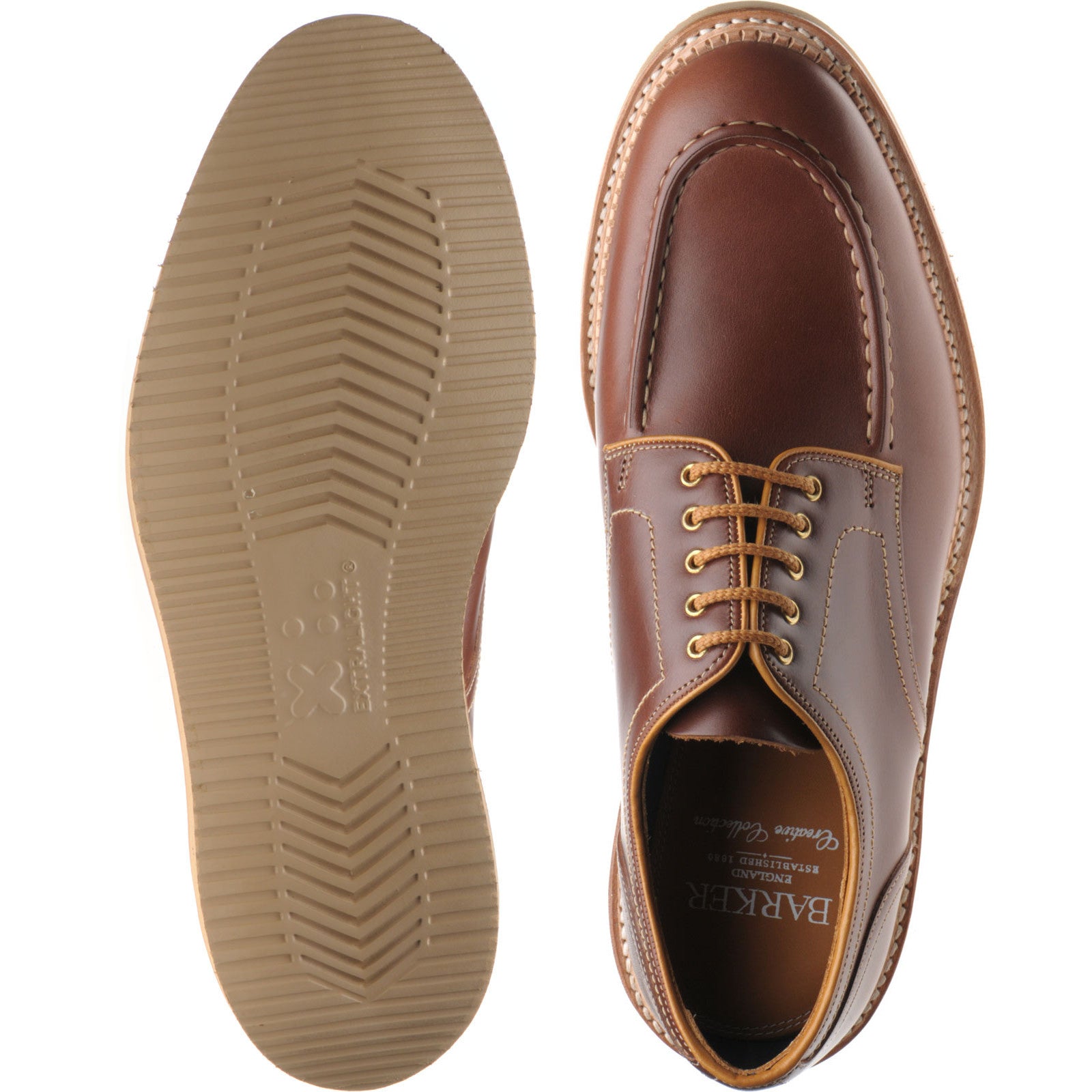 Product image for Barker Michigan in brown waxy calf