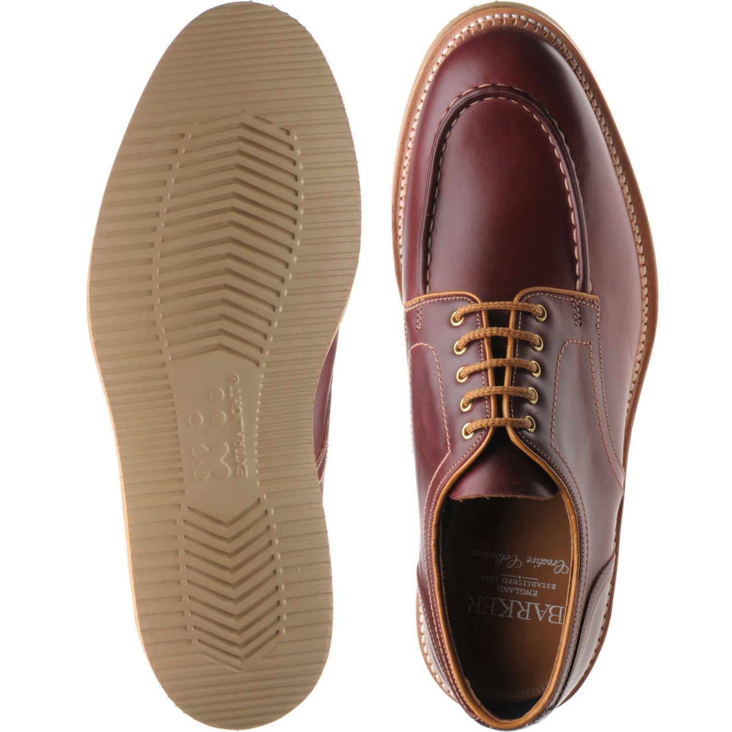 Product image for Barker Michigan in burgundy waxy calf