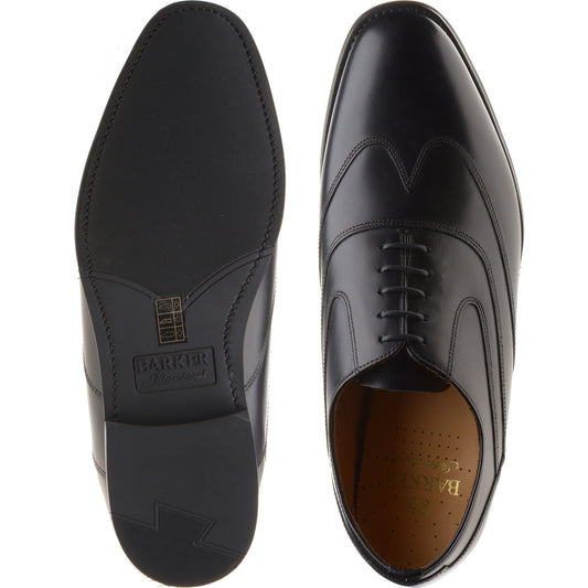 Product image for Barker Oldbury mens rubber-soled brogues in black calf
