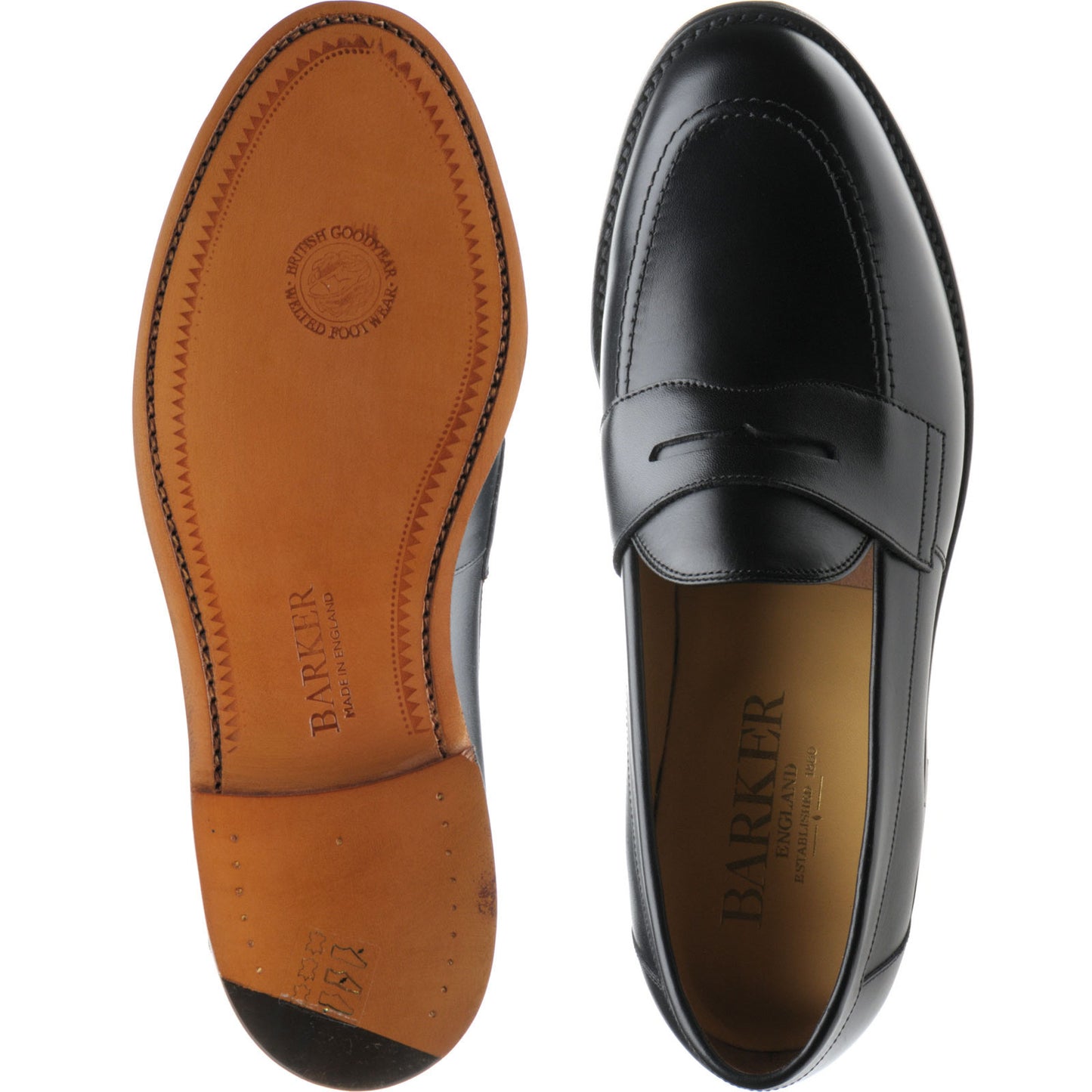 Product image for Barker Portsmouth in black calf