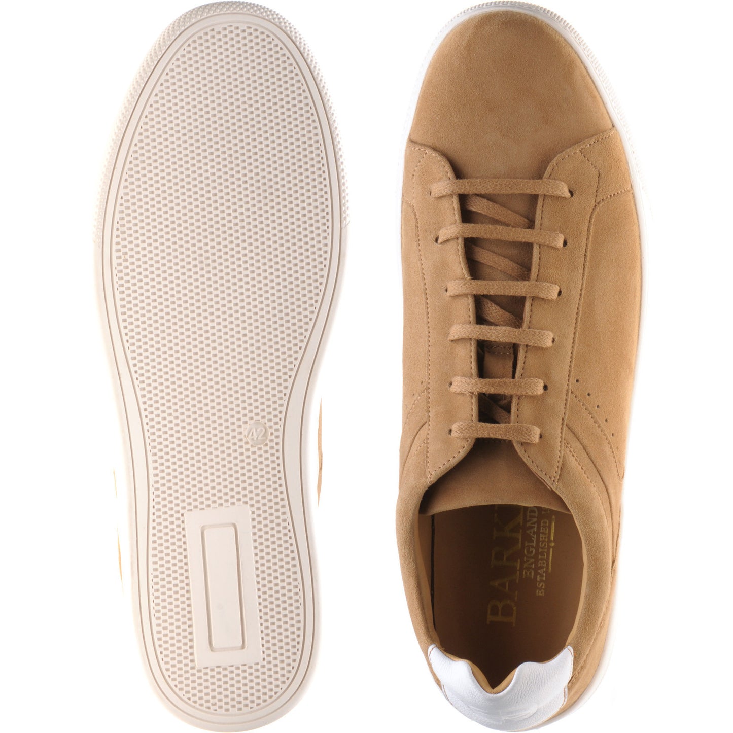 Product image for Barker Skylar in camel suede and white
