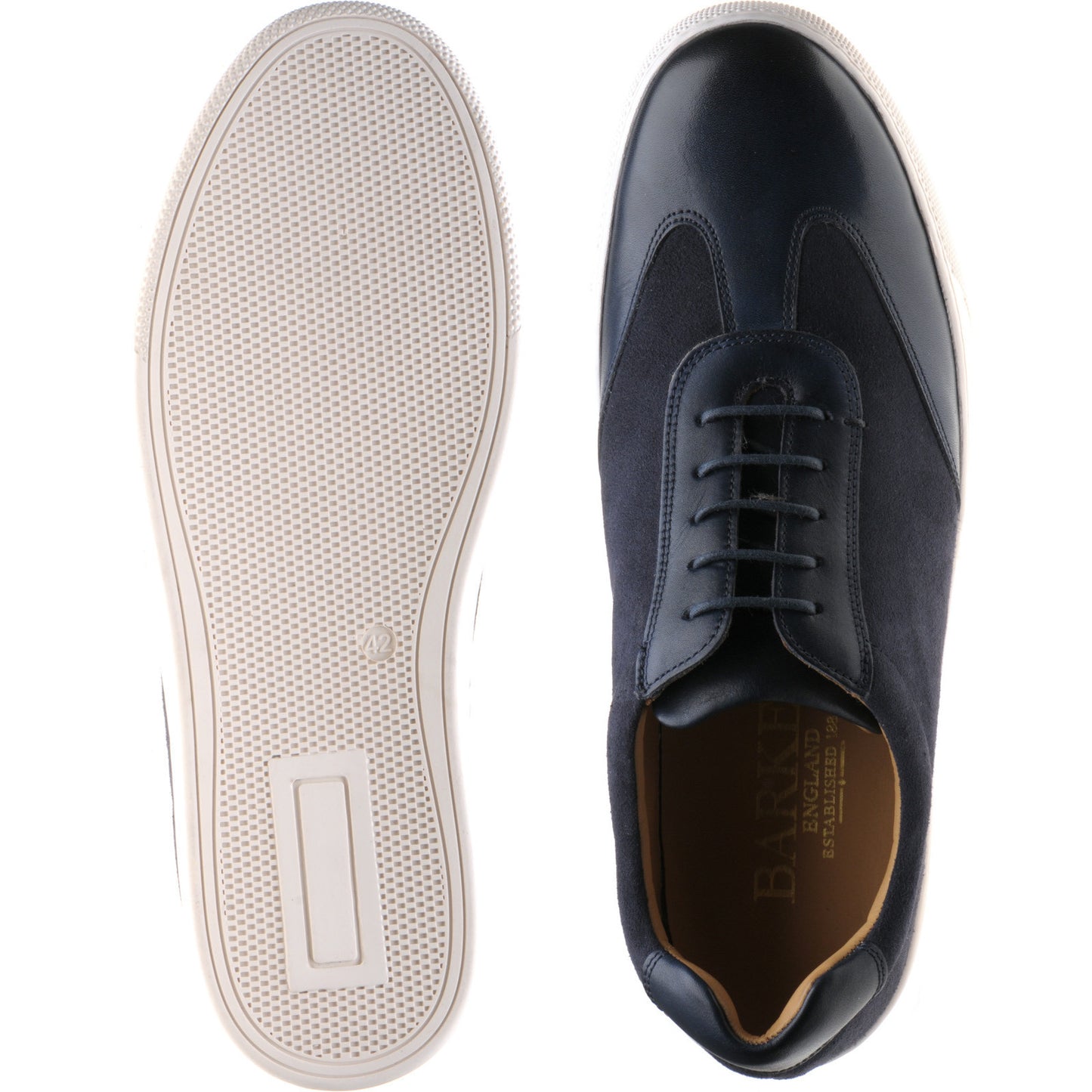 Product image for Barker Stig in navy suede and calf