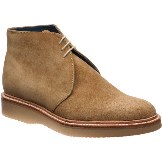 Product image for Barker Ted mens rubber-soled Chukka boots in beige suede