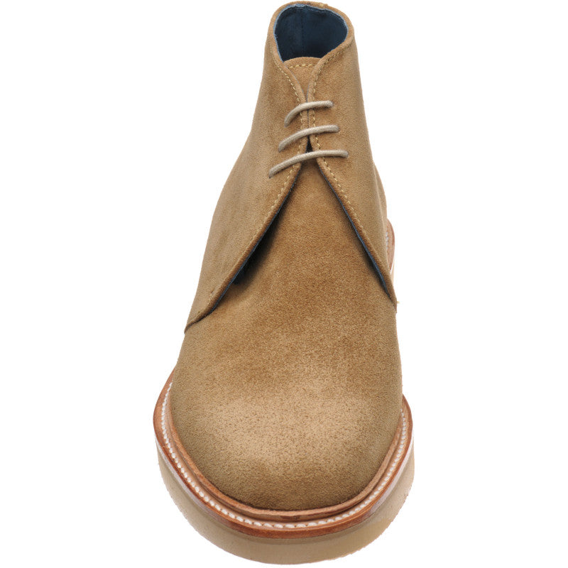 Product image for Barker Ted mens rubber-soled Chukka boots in beige suede