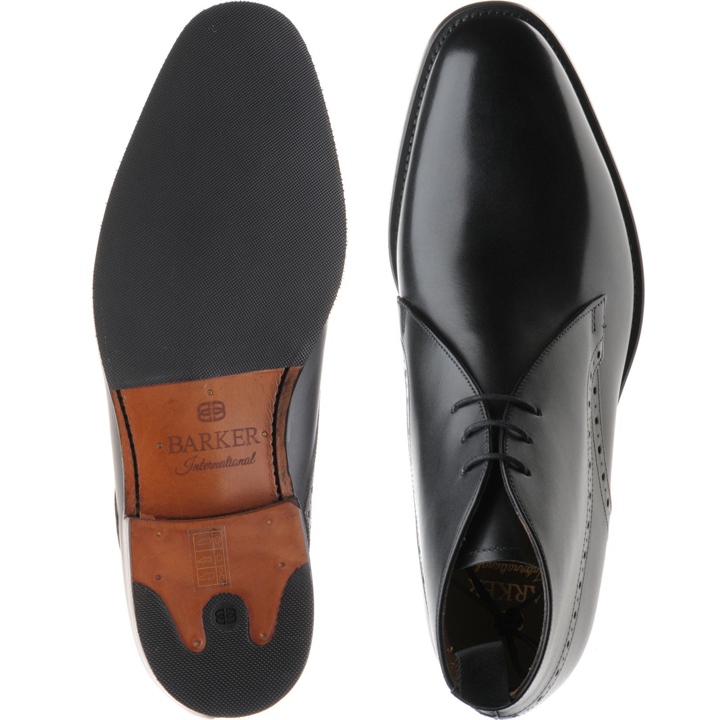 Product image for Barker Tyne II mens hybrid-soled boots in black calf