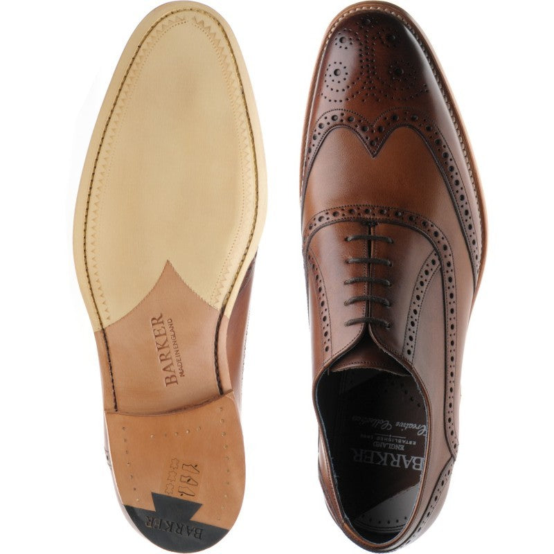 Product image for Barker Valiant in brown hand painted calf