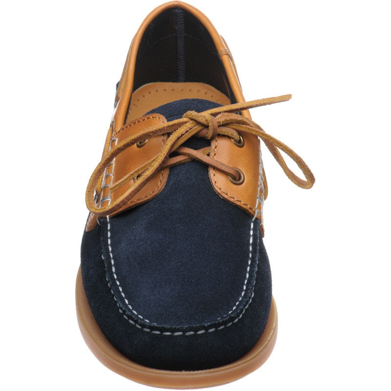 Product image for Barker Wallis in navy suede and cedar calf
