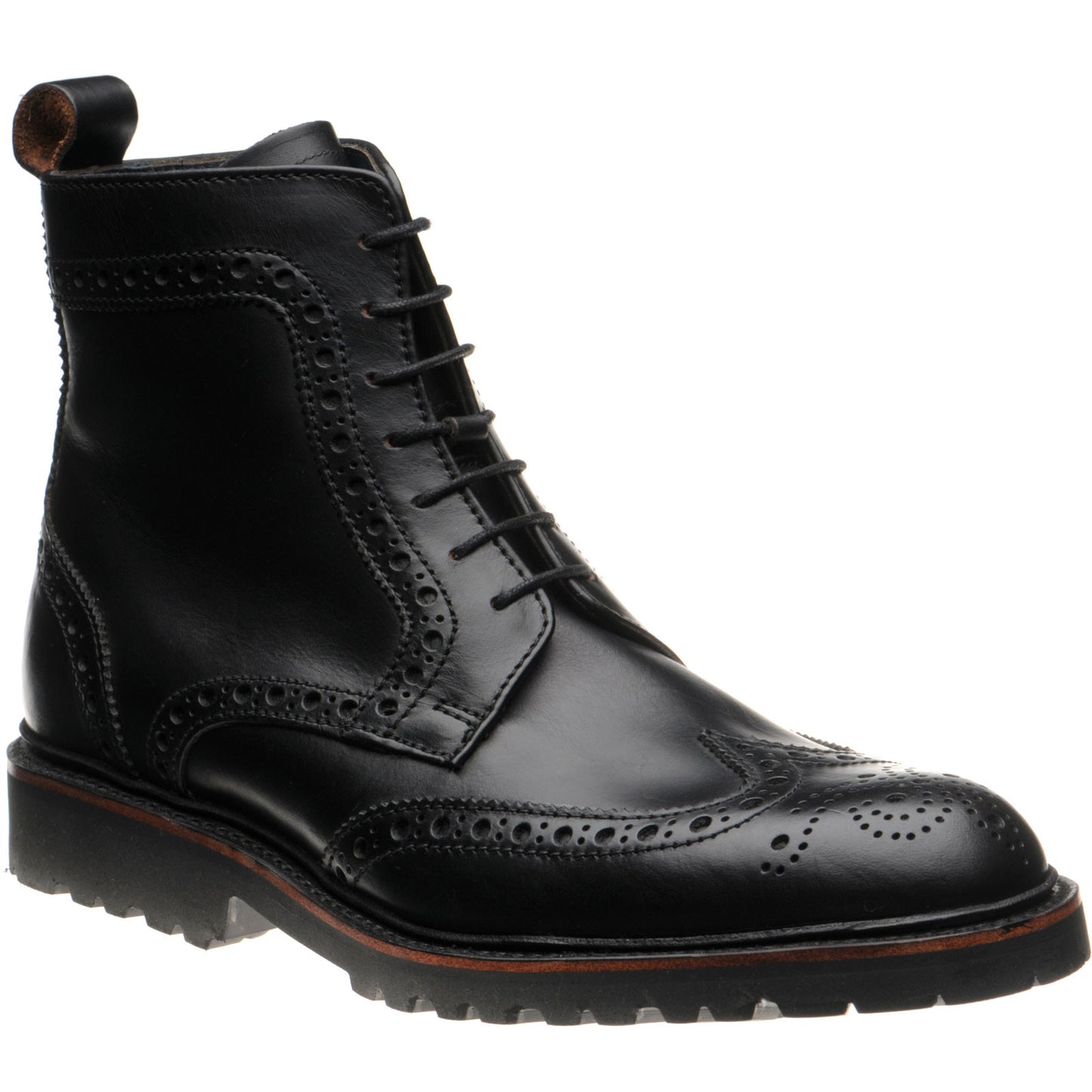 Product image for Barker Woodbury in black waxy calf