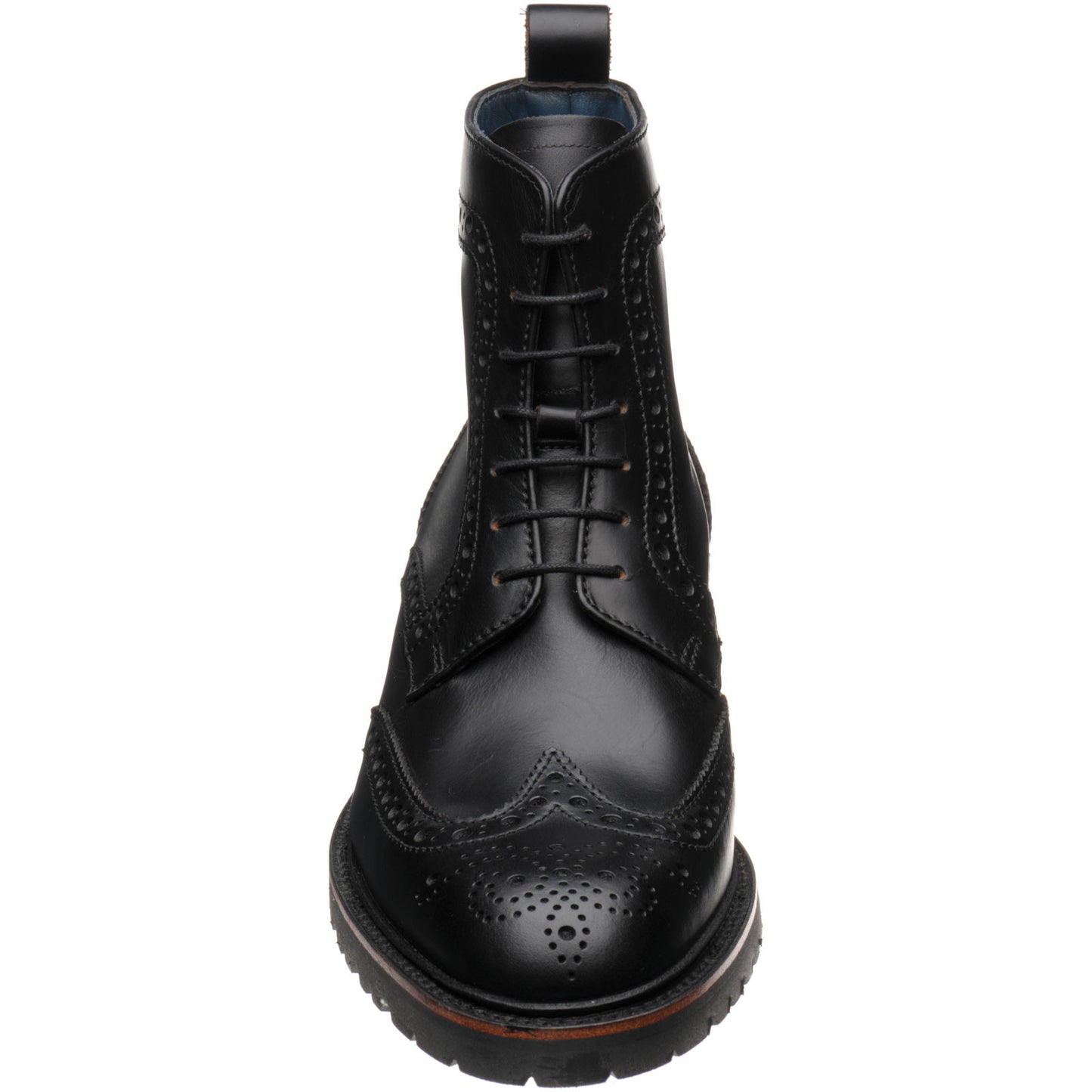 Product image for Barker Woodbury in black waxy calf