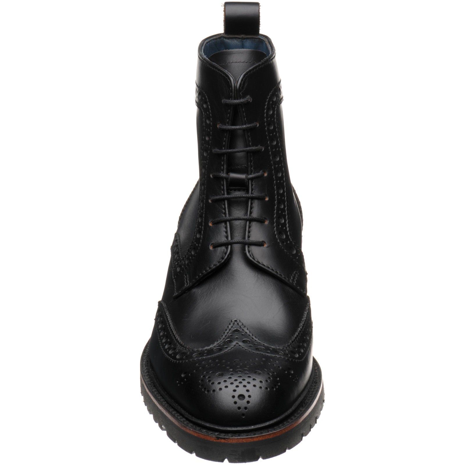 Product image for Barker Woodbury in black waxy calf