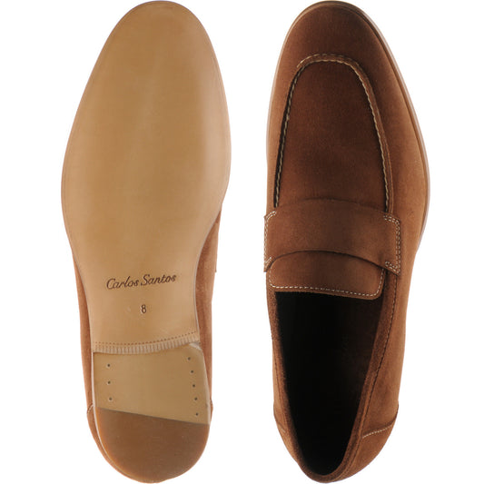 Product image for Carlos Santos 1384 mens loafers in brucciato suede