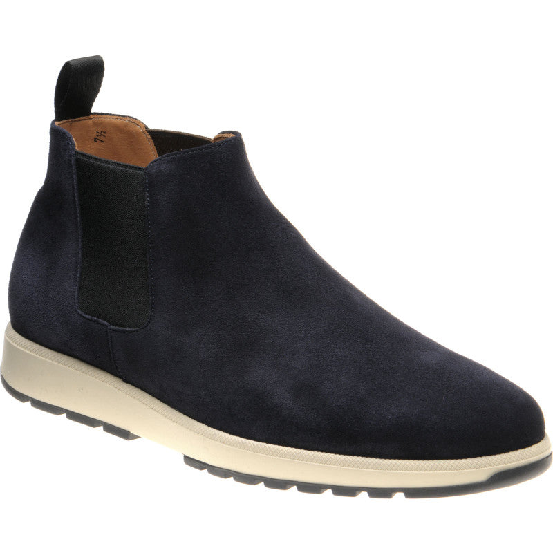 Product image for Carlos Santos 1464 mens rubber-soled boots in navy suede