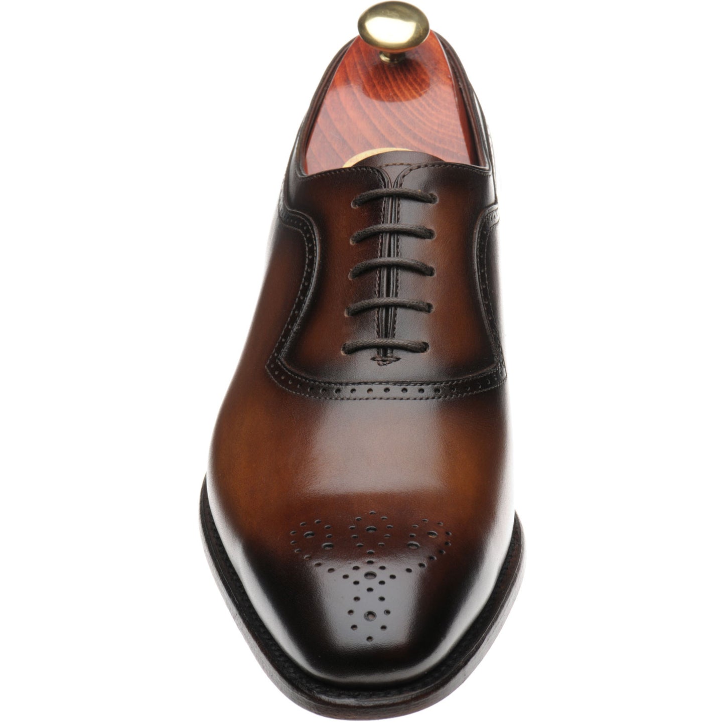 Product image for Carlos Santos 1842 mens semi-brogues in brown calf