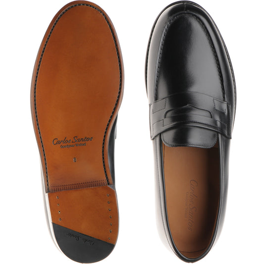 Product image for Carlos Santos 1902 mens loafers in black calf