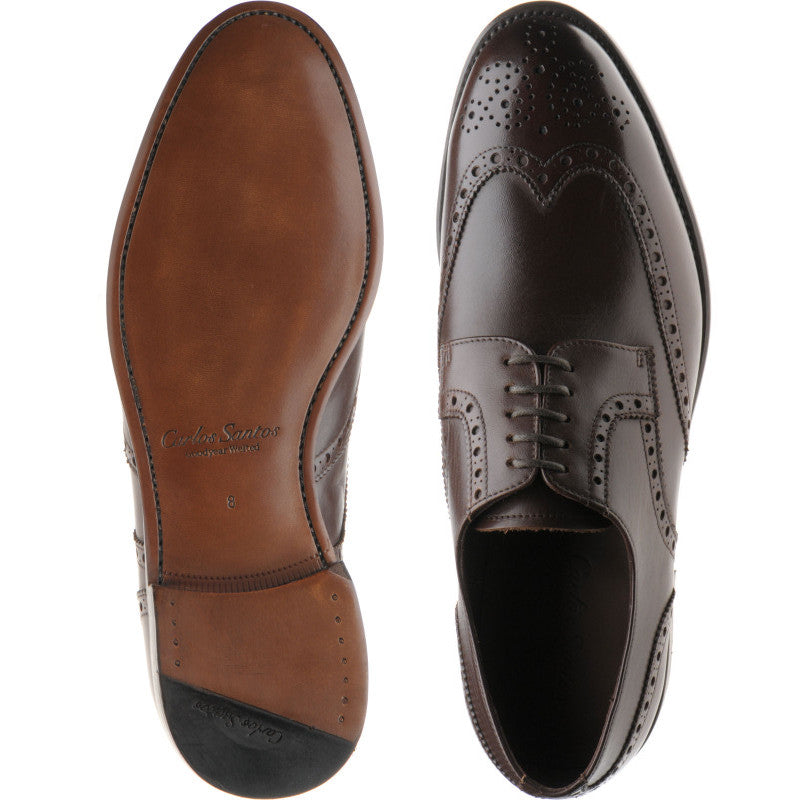 Product image for Carlos Santos 6237 mens brogues in brown calf