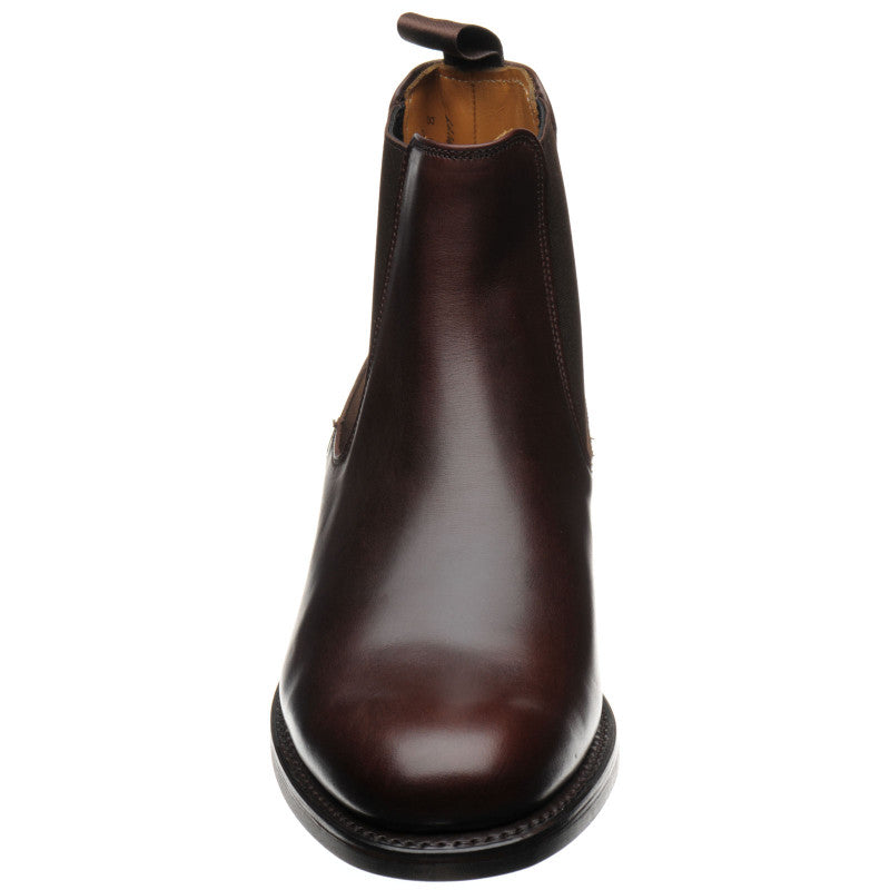 Product image for Cheaney Barnes III R mens rubber-soled Chelsea boots in brown pull up calf