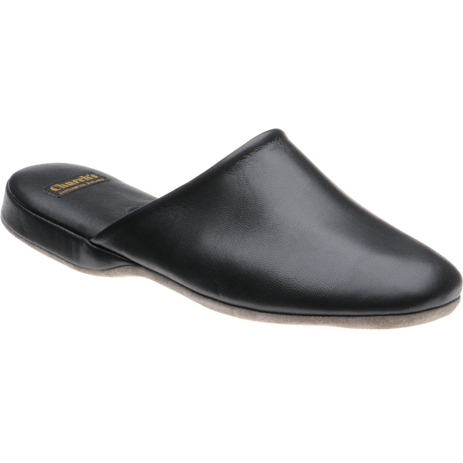 Church Arran slippers in black nappa – Herring Shoes