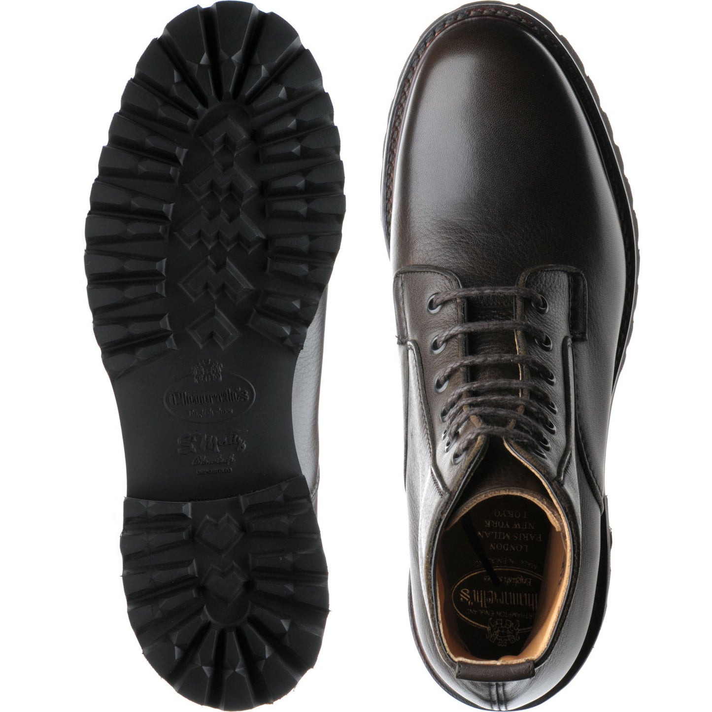 Product image for Church Coalport 2 mens rubber-soled boots in ebony grain